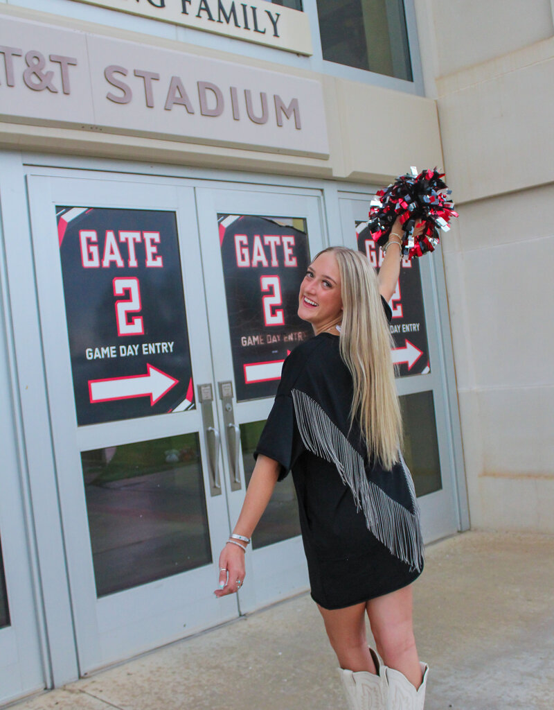 Chain Fringe Embellished TDress j.hoffman's