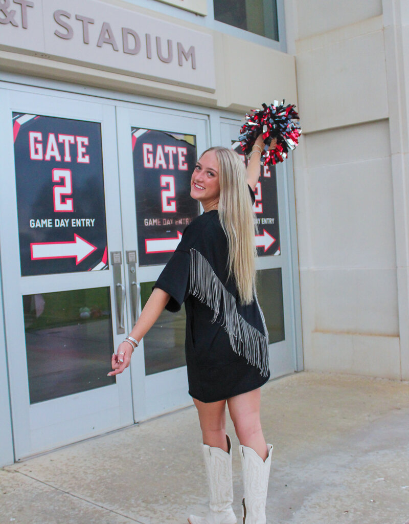 Chain Fringe Embellished TDress j.hoffman's