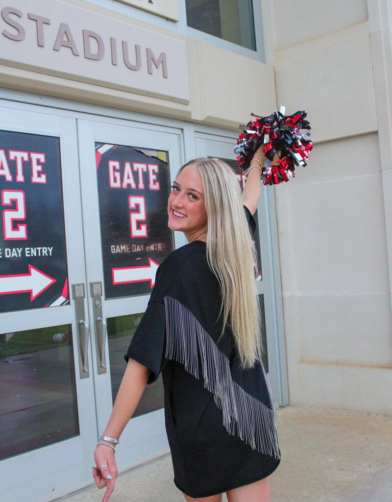 Chain Fringe Embellished TDress j.hoffman's