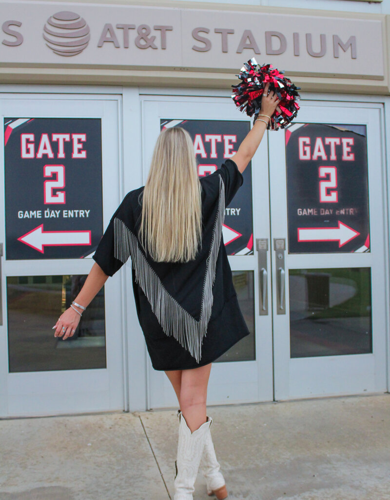 Chain Fringe Embellished TDress j.hoffman's