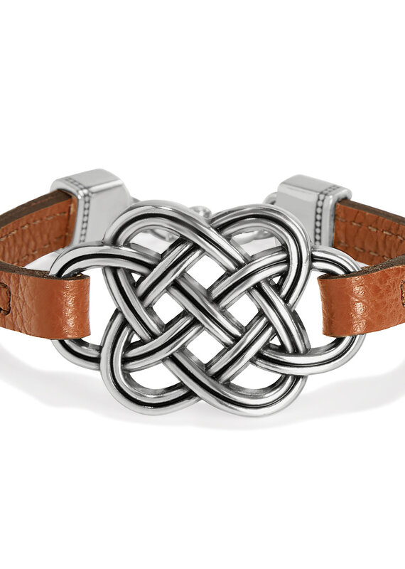 Interlok Trelis Leather Bracelet in Bourbon