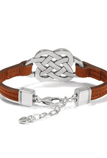 Interlok Trelis Leather Bracelet in Bourbon