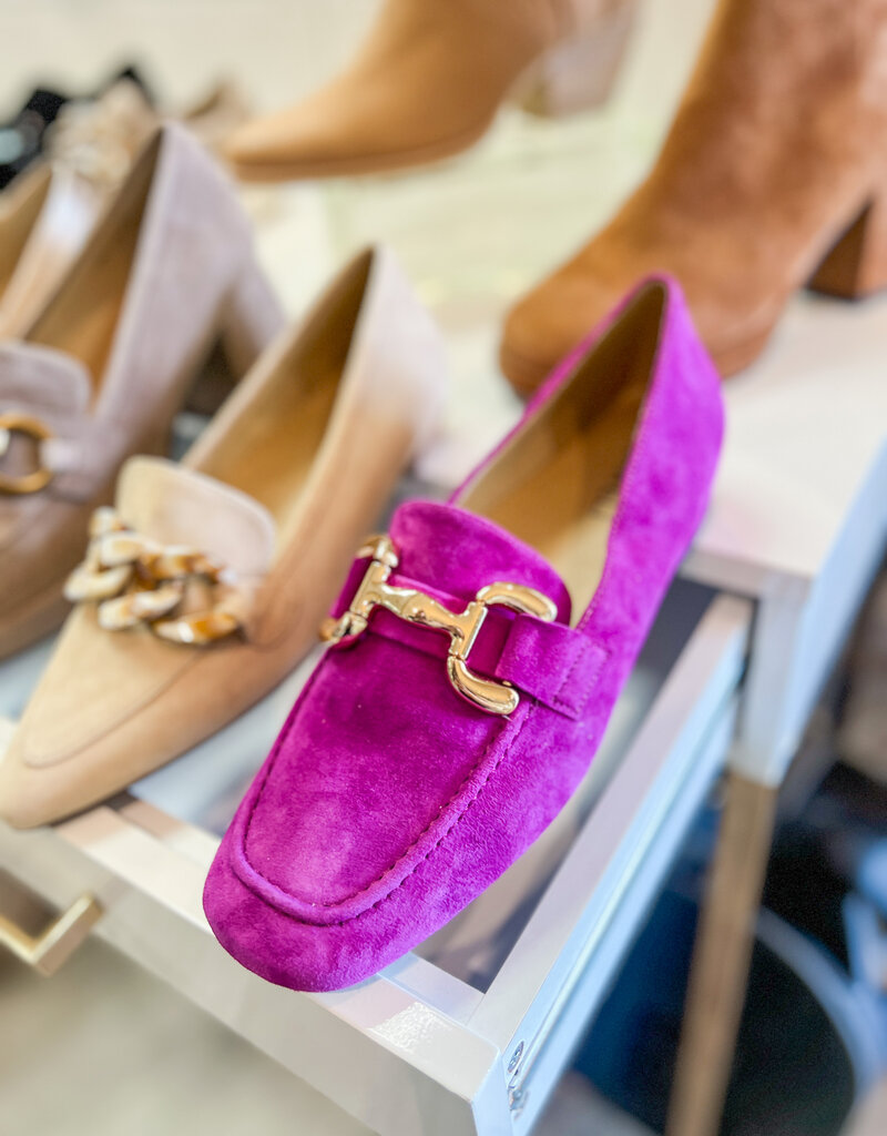 Purple suede best sale loafers