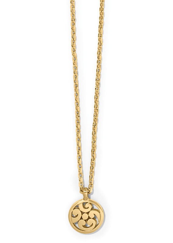 Contempo Medallion Petite Necklace in Gold