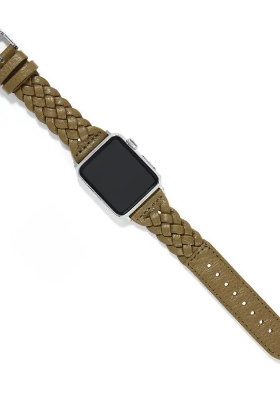 Sutton Braided LeatherWatch Band in Olive