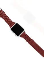 Sutton Braided Leather Watch Band in Chili Pepper