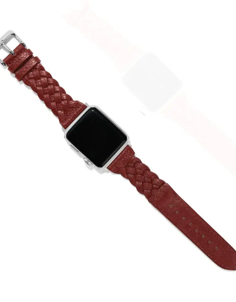 Sutton Braided Leather Watch Band in Chili Pepper