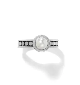 Pebble Dot Pearl Slim Ring