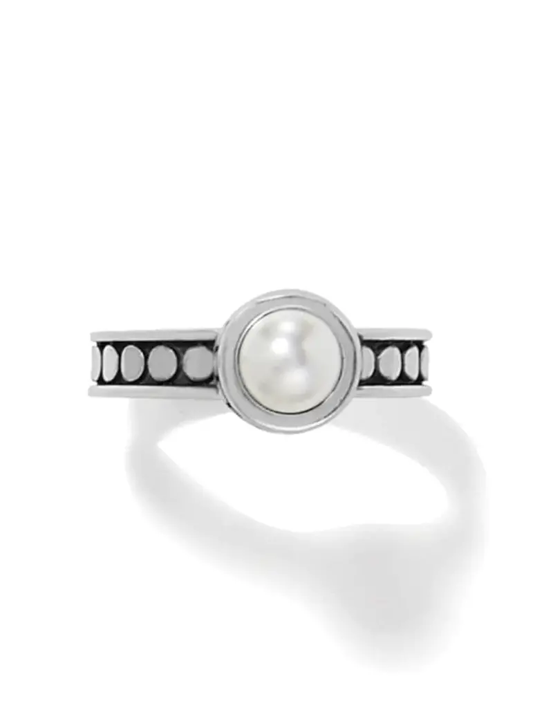 Pebble Dot Pearl Slim Ring