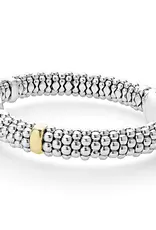 LAGOS Signature Caviar Diamond Two-Tone Interlocking Caviar 9mm Bracelet