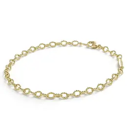 LAGOS Signature Caviar 18K Gold Petite Sm Link Bracelet