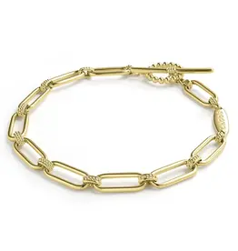 LAGOS Signature Caviar 18K Gold Petite Lg Link Bracelet