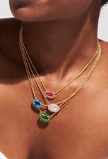 KENDRA SCOTT Elisa Crystal Frame Pendant Necklace