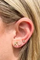 J.HOFFMAN'S Haven Heart Crystal Single Stud Earring