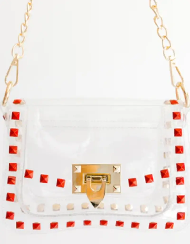 Jackie Clear Chain Purse - Pearl