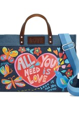 All You Need Is Love Tote In Denim