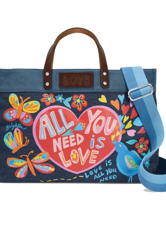 All You Need Is Love Tote In Denim