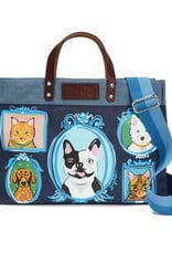 Fur Family Tote In Denim