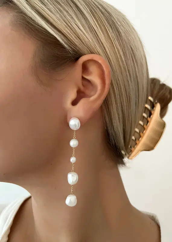 J.HOFFMAN'S Lauren Pearl Drop Earrings