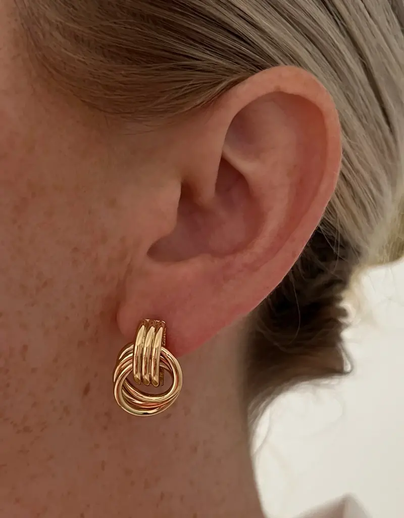 J.HOFFMAN'S Teddy Wrapped Earrings-Gold