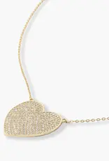 J.HOFFMAN'S XL Whole Heart Pave 18" Ncklc