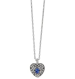 Adela Heart Mini Necklace in Blue