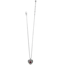 Adela Heart Mini Necklace in Red