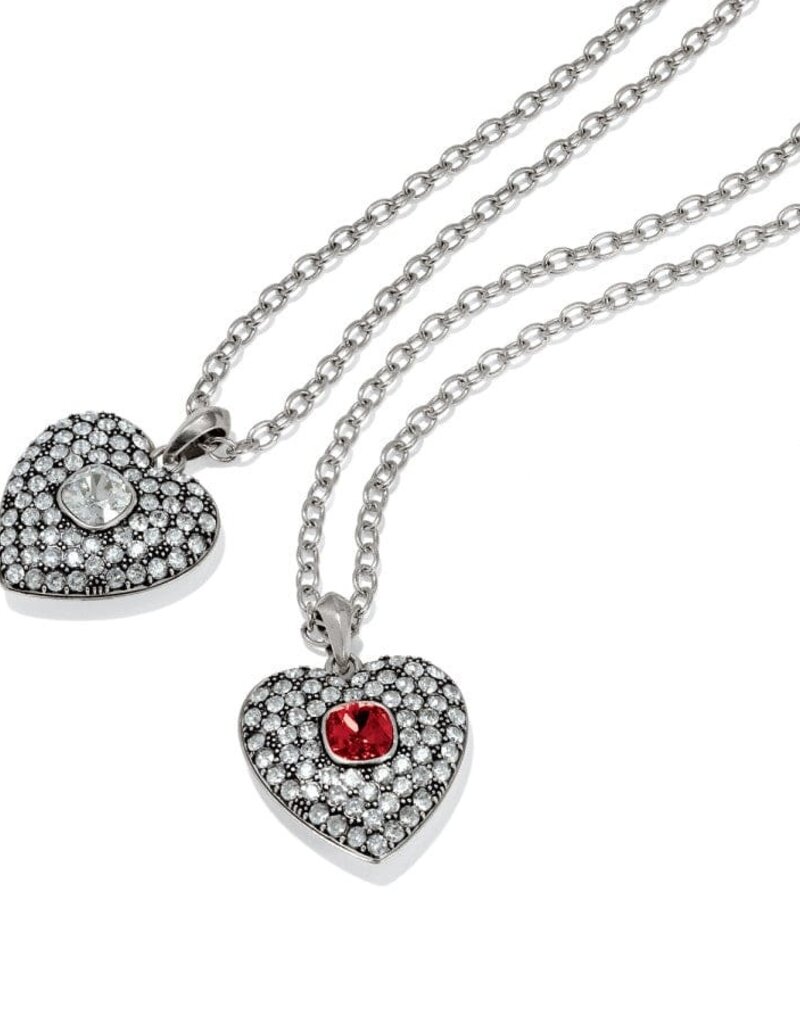 Adela Heart Mini Necklace In Crystal