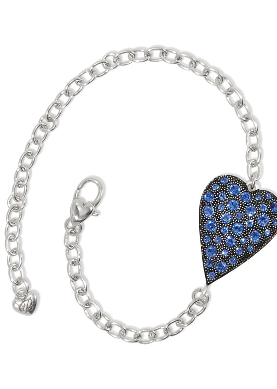 Glisten Heart Petite Bracelet. In Blue