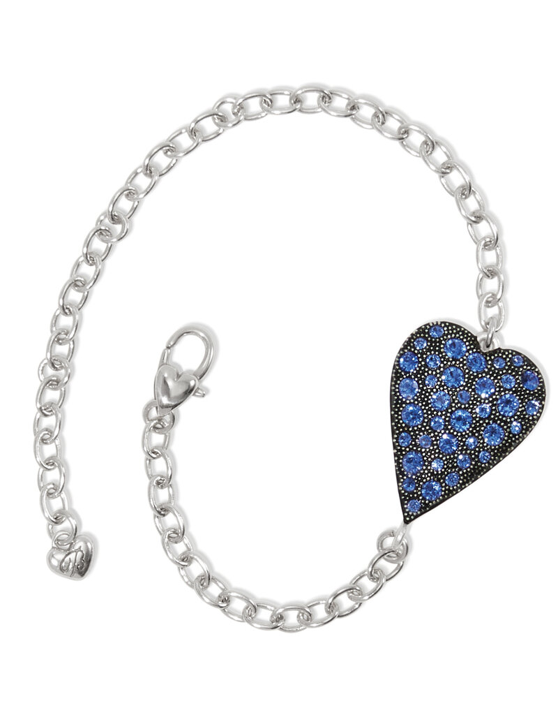 Glisten Heart Petite Bracelet. In Blue