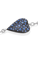 Glisten Heart Petite Bracelet. In Blue