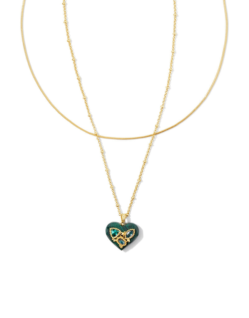 Buy Kendra Scott Ari Heart Gold Short Pendant Necklace in Magenta Magnesite  at Amazon.in
