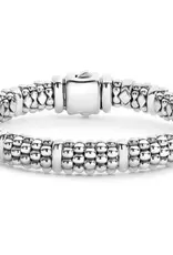 LAGOS Signature Caviar 9mm Beaded Bracelet w/ Silver Bars