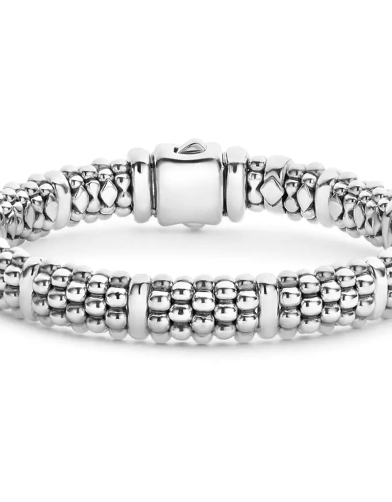 LAGOS Signature Caviar 9mm Beaded Bracelet w/ Silver Bars