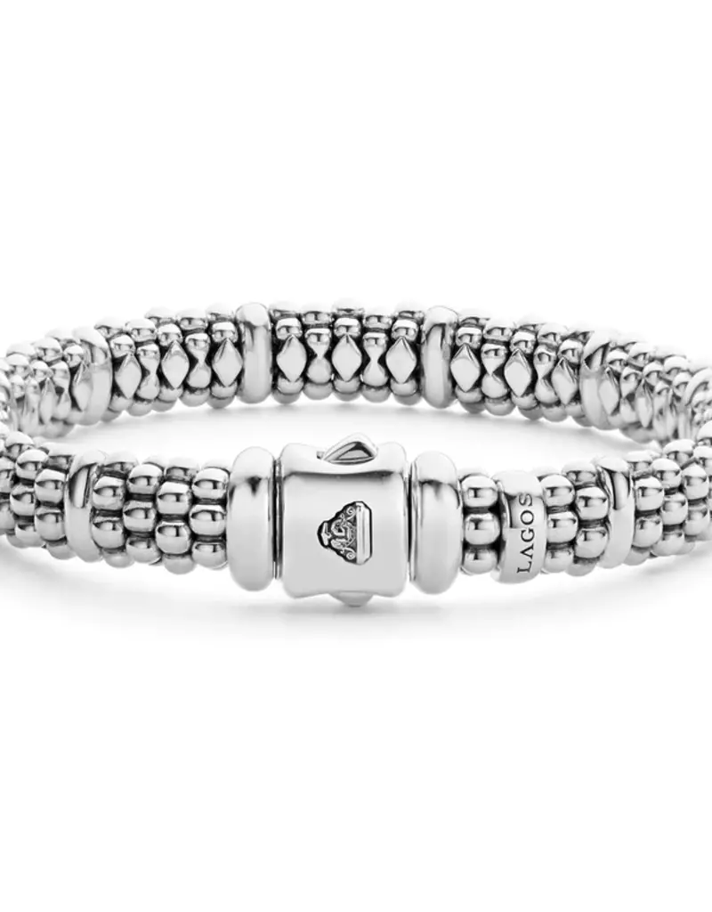 LAGOS Signature Caviar 9mm Beaded Bracelet w/ Silver Bars