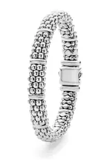 LAGOS Signature Caviar 9mm Beaded Bracelet w/ Silver Bars