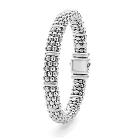 LAGOS Signature Caviar 9mm Beaded Bracelet w/ Silver Bars