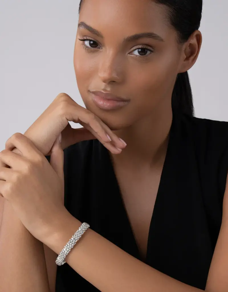 LAGOS Signature Caviar 9mm Beaded Bracelet w/ Silver Bars
