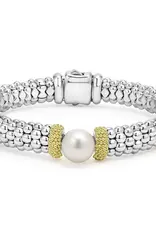 LAGOS Luna Two-Tone Pearl Caviar Bracelet | 9mm