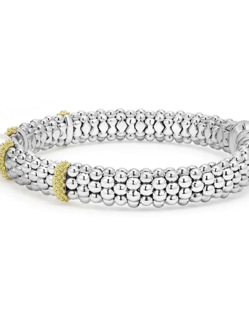 LAGOS Luna Two-Tone Pearl Caviar Bracelet | 9mm