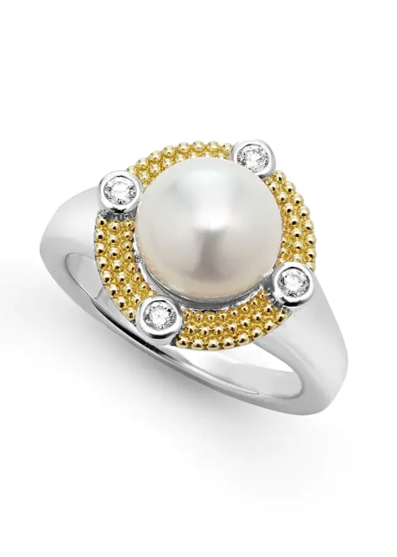 LAGOS Luna Pearl Diamond Ring