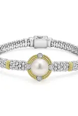 LAGOS Luna Pearl Diamond Caviar Bracelet | 6mm