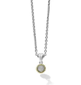 LAGOS Caviar Lux Diamond Two-Tone Pendant Necklace