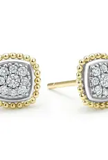 LAGOS Rittenhouse Diamond Two-Tone Caviar Diamond Stud Earring