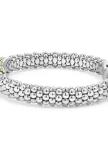 LAGOS Embrace Two-Tone X Diamond Caviar Bracelet | 9mm
