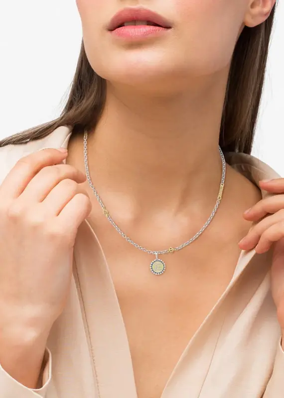 LAGOS Signature Caviar Diamond Initial Charm