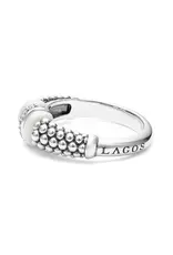 LAGOS White Caviar Ceramic and Caviar Diamond Ring