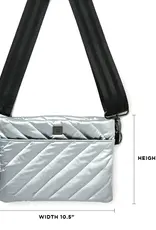 THINK ROYLN Diagonal Bum Bag 2.0 in Silver Liquid