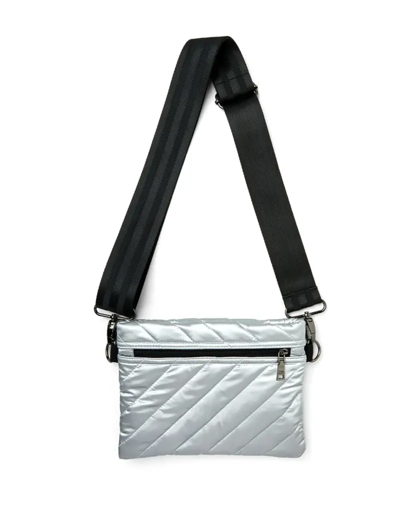 THINK ROYLN Diagonal Bum Bag 2.0 in Silver Liquid