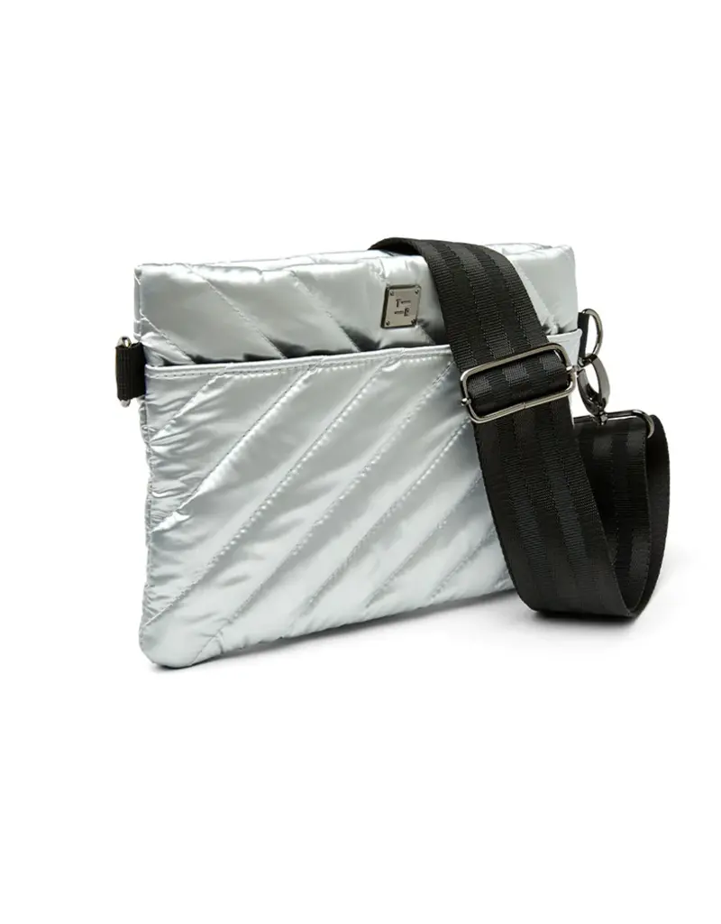 THINK ROYLN Diagonal Bum Bag 2.0 in Silver Liquid